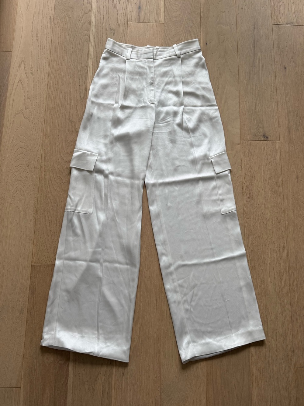 Aritzia Babaton Satin Wide Leg Cargo Pants